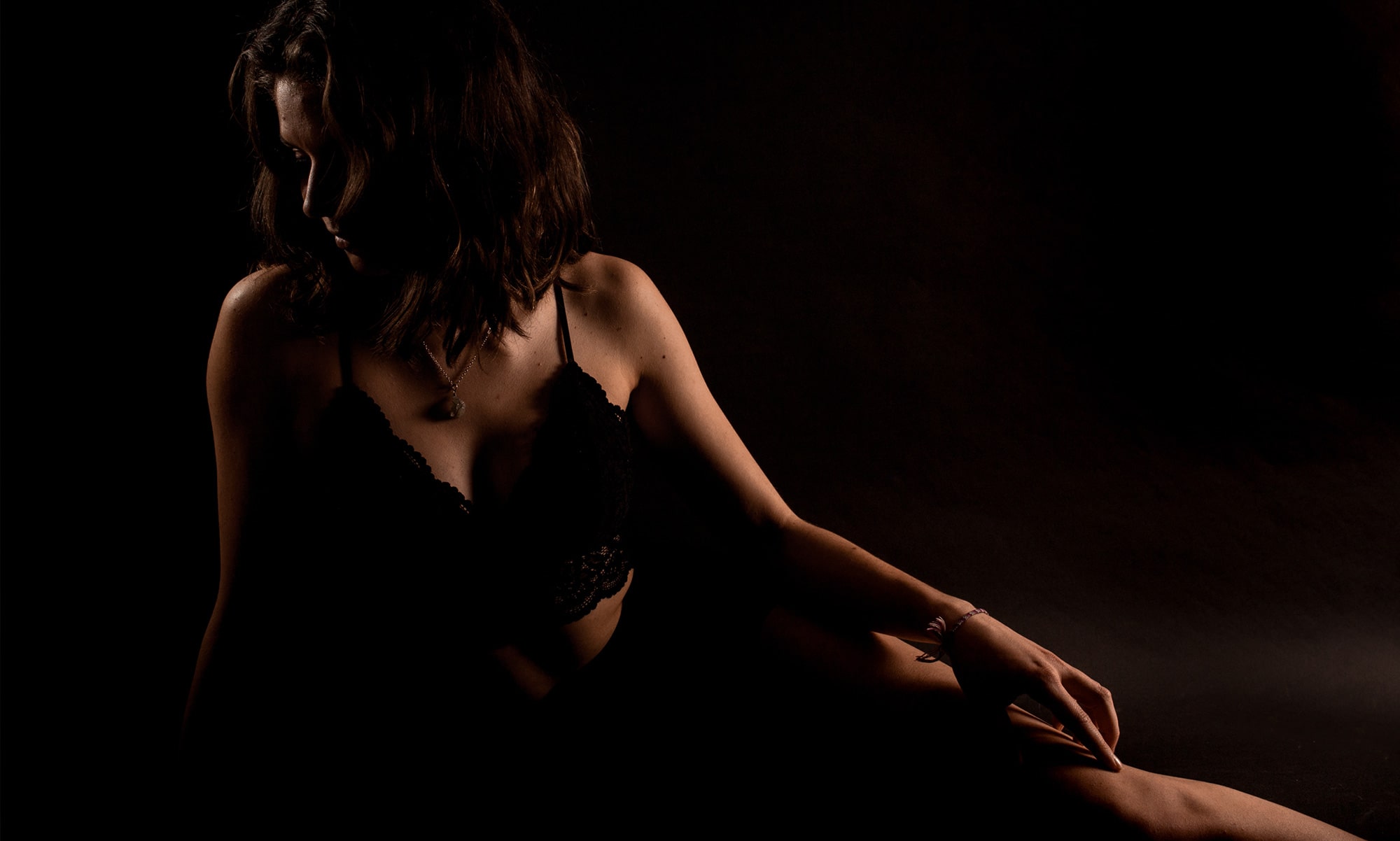 Sensualna sesja boudoir w studio — fotografia Imago